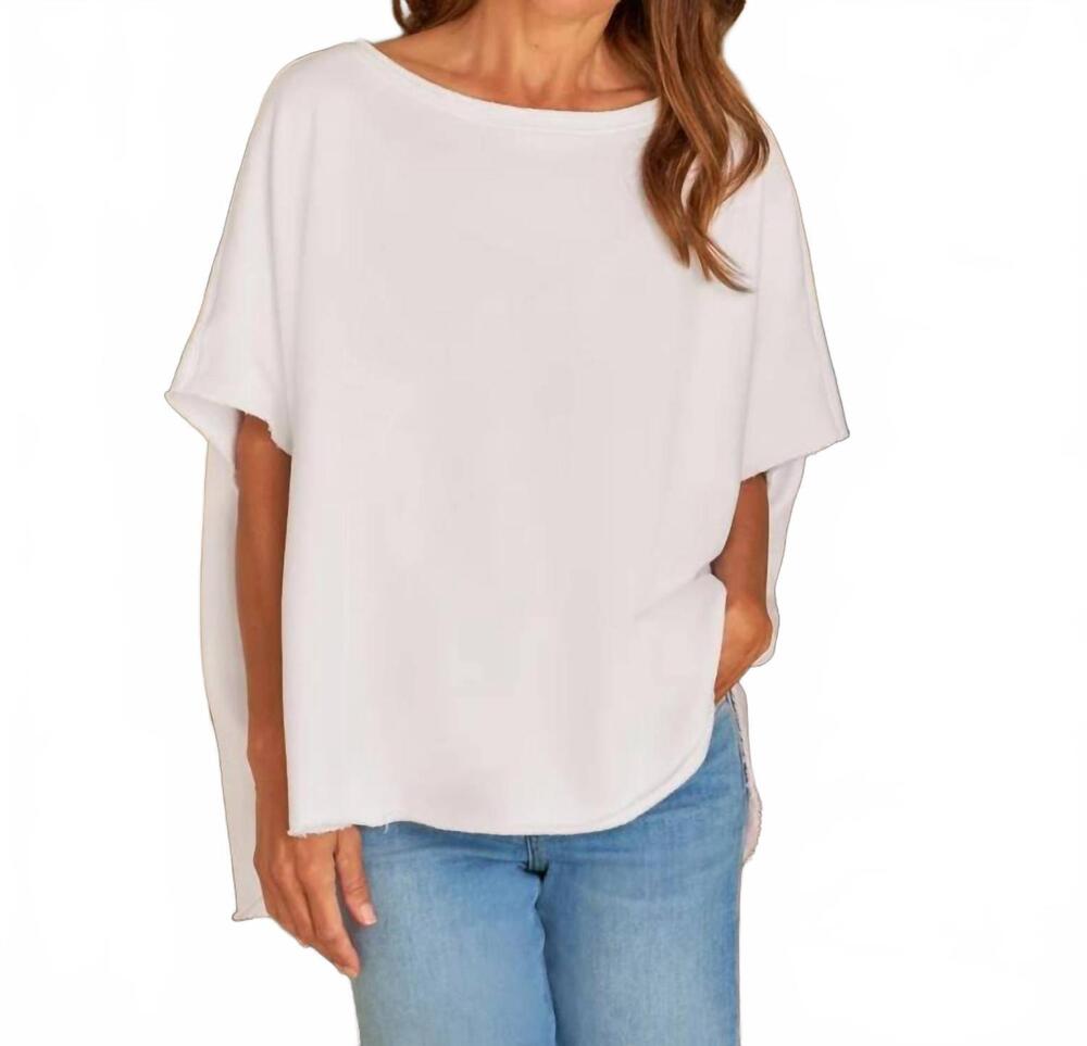 NEW FRANK & EILEEN olive original capelet in white